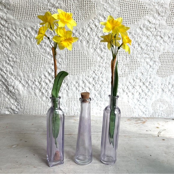 70s VINTAGE PURPLE Glass Bottles Party Decor Wedding Birthday Shower$29 each - Picture 2 of 4